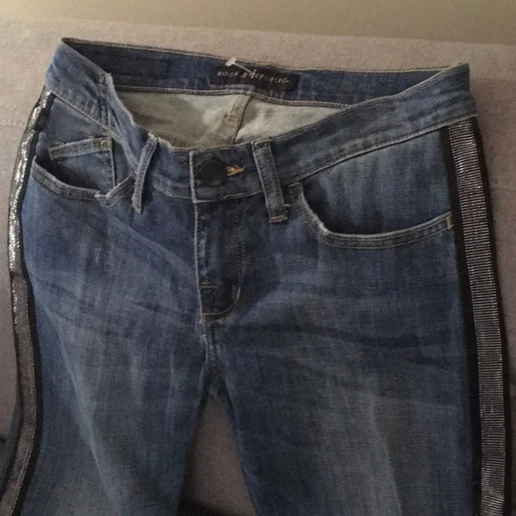Rock & Republic embellished Jeans side stripes size 6 Berlin rn 130273 - Picture 9 of 16